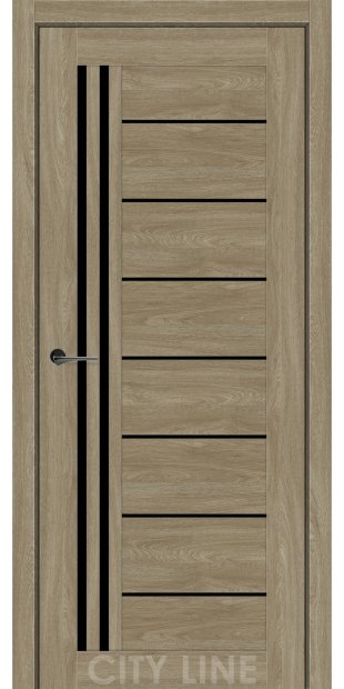 Межкомнатные двери CityLine Express OPTIMA korfad-express-optima-dub-sepiya-oscar-collection-s-cernym-steklom